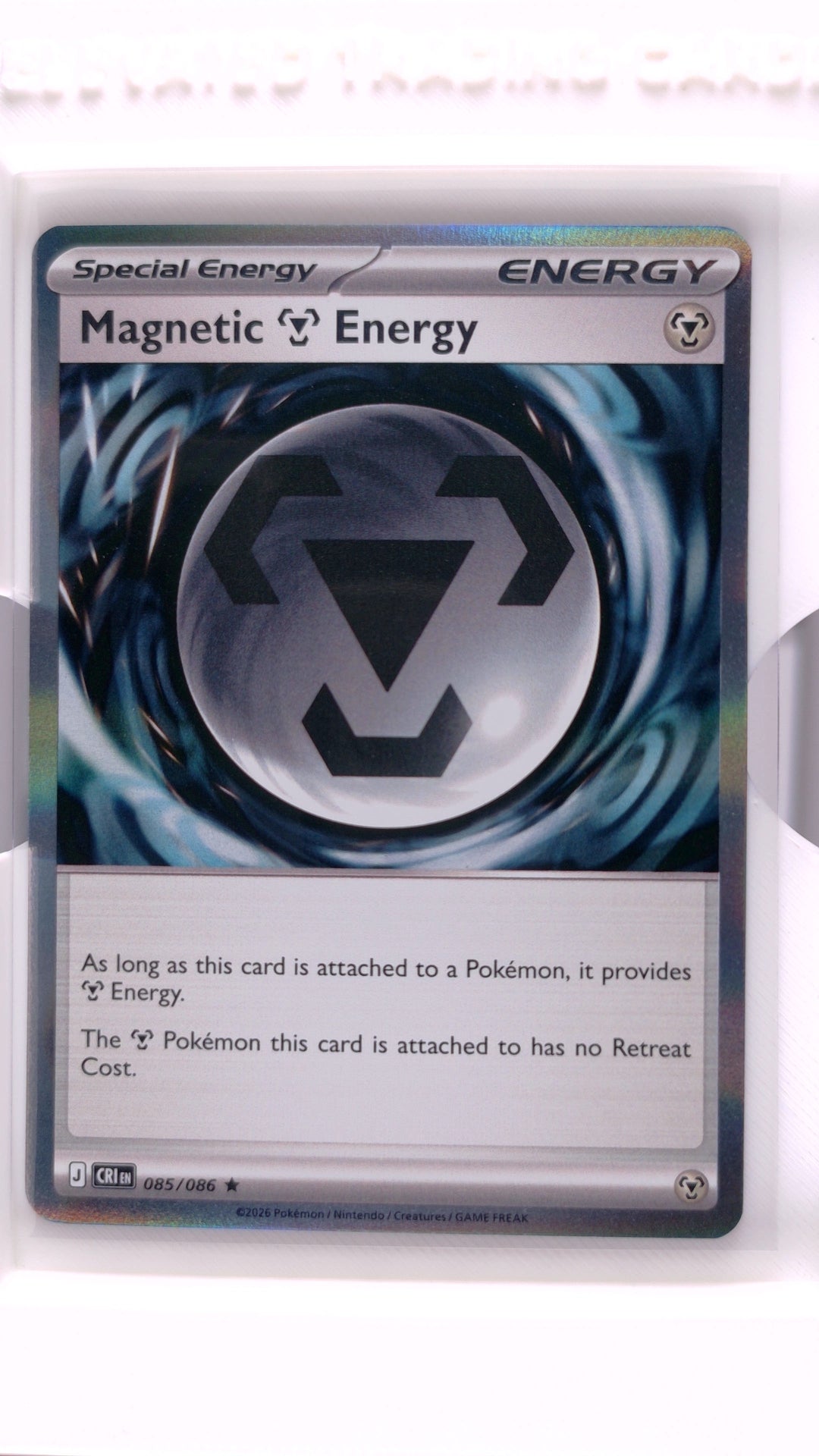 #85 Magnetic Metal Energy Holo Rare - front