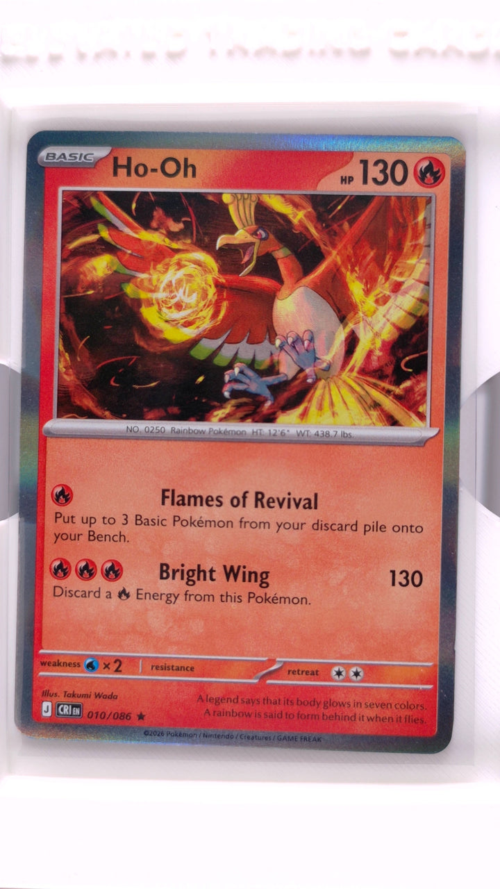 Pokémon: Mega Evolution — Chaos Rising Ho-Oh #010/086 Rare Holo — Front
