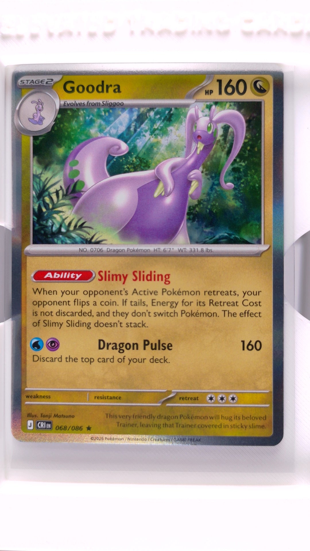 #68 Goodra Holo Rare - front