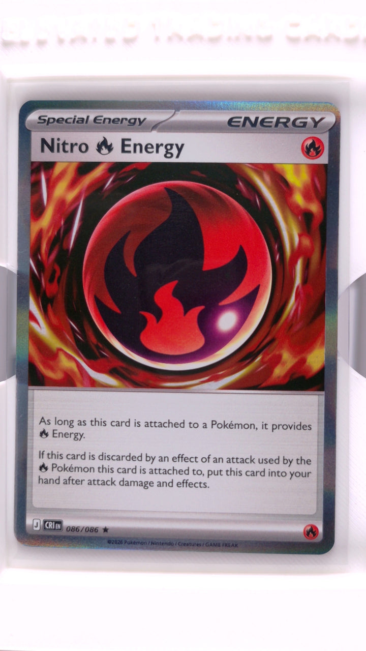 Pokémon: Mega Evolution — Chaos Rising Nitro Fire Energy #086/086 Rare Holo — Front