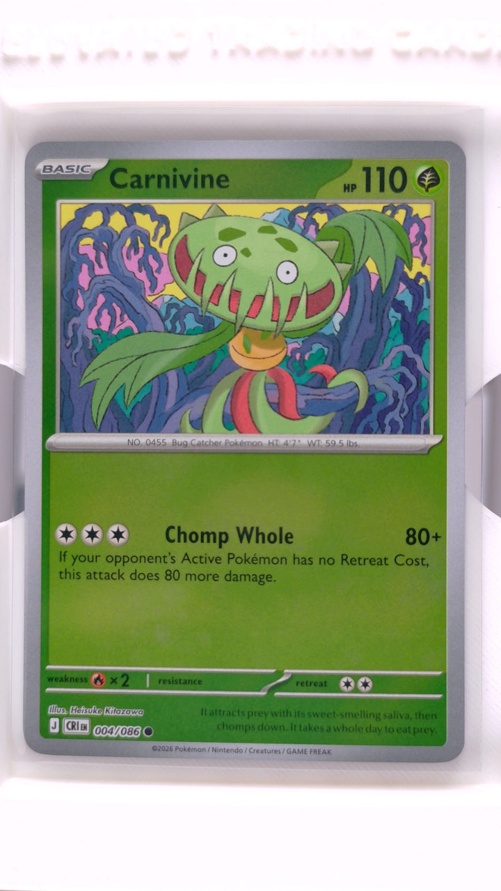Pokémon: Mega Evolution — Chaos Rising Carnivine #004/086 Common Reverse Holo — Front