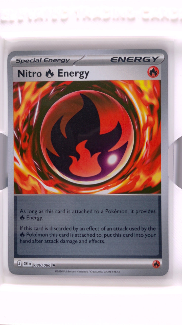Pokémon: Mega Evolution — Chaos Rising Nitro Fire Energy #086/086 Rare Reverse Holo — Front