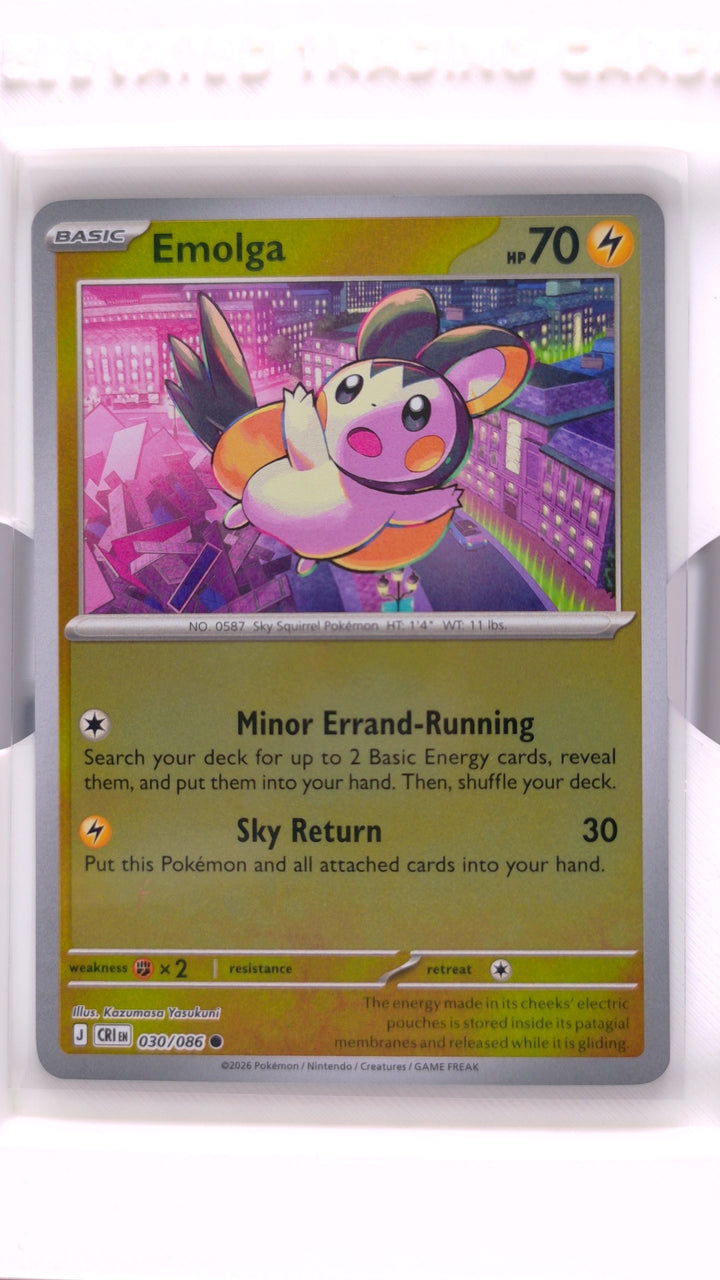 Pokémon: Mega Evolution — Chaos Rising Emolga #030/086 Common Reverse Holo — Front
