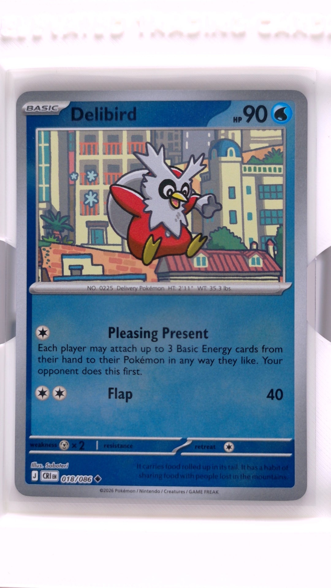 #18 Delibird Reverse Holo Uncommon - front