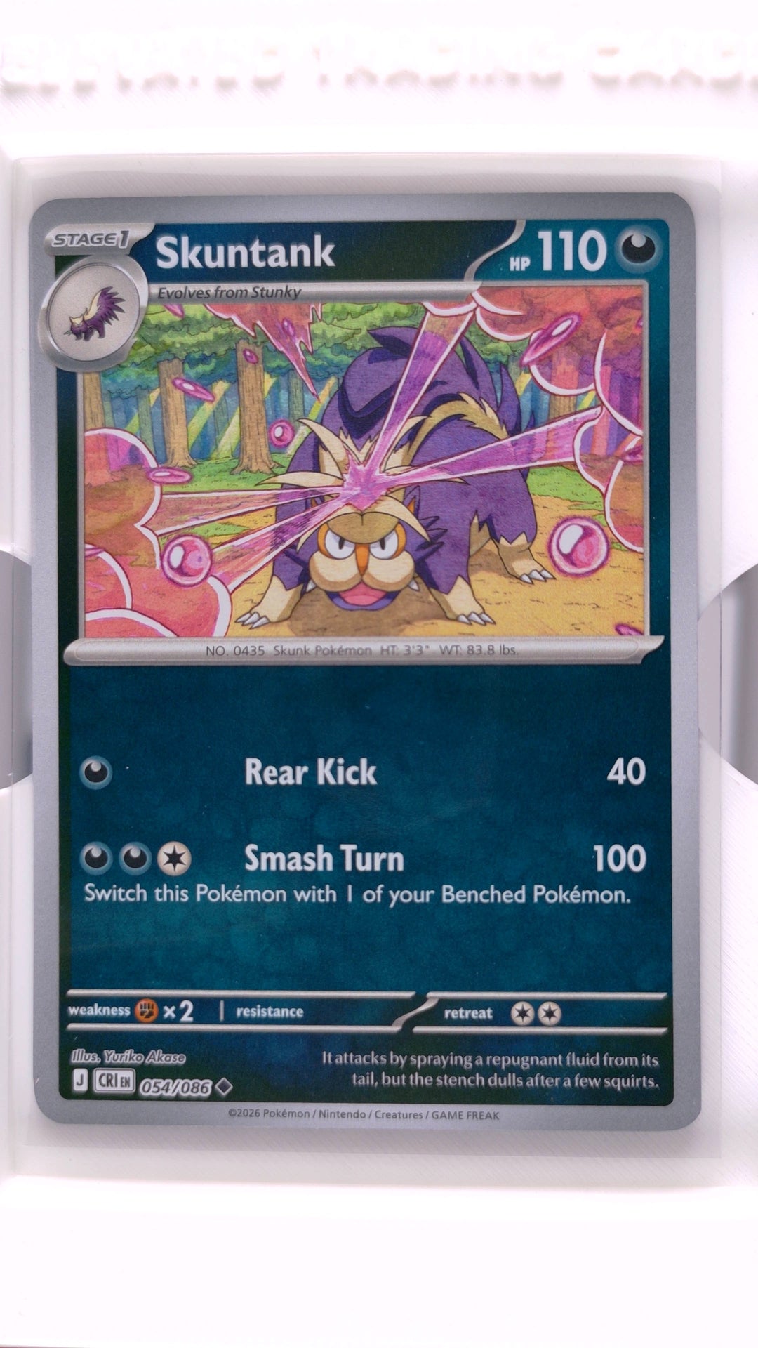 #54 Skuntank Reverse Holo Uncommon - front