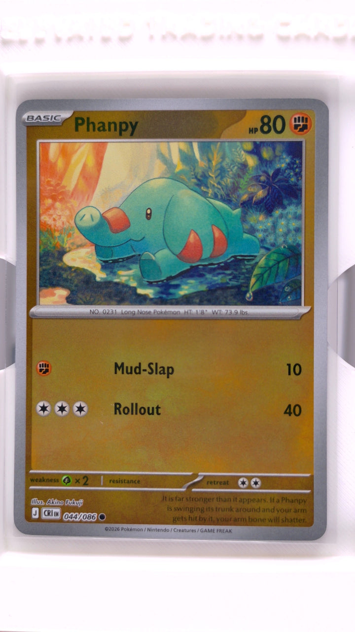 Pokémon: Mega Evolution — Chaos Rising Phanpy #044/086 Common Reverse Holo — Front