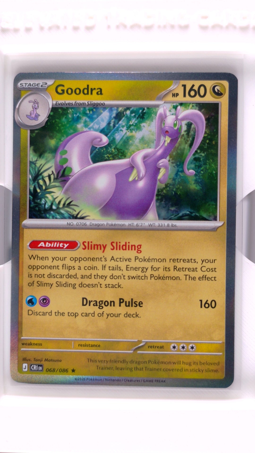 #68 Goodra Holo Rare - front