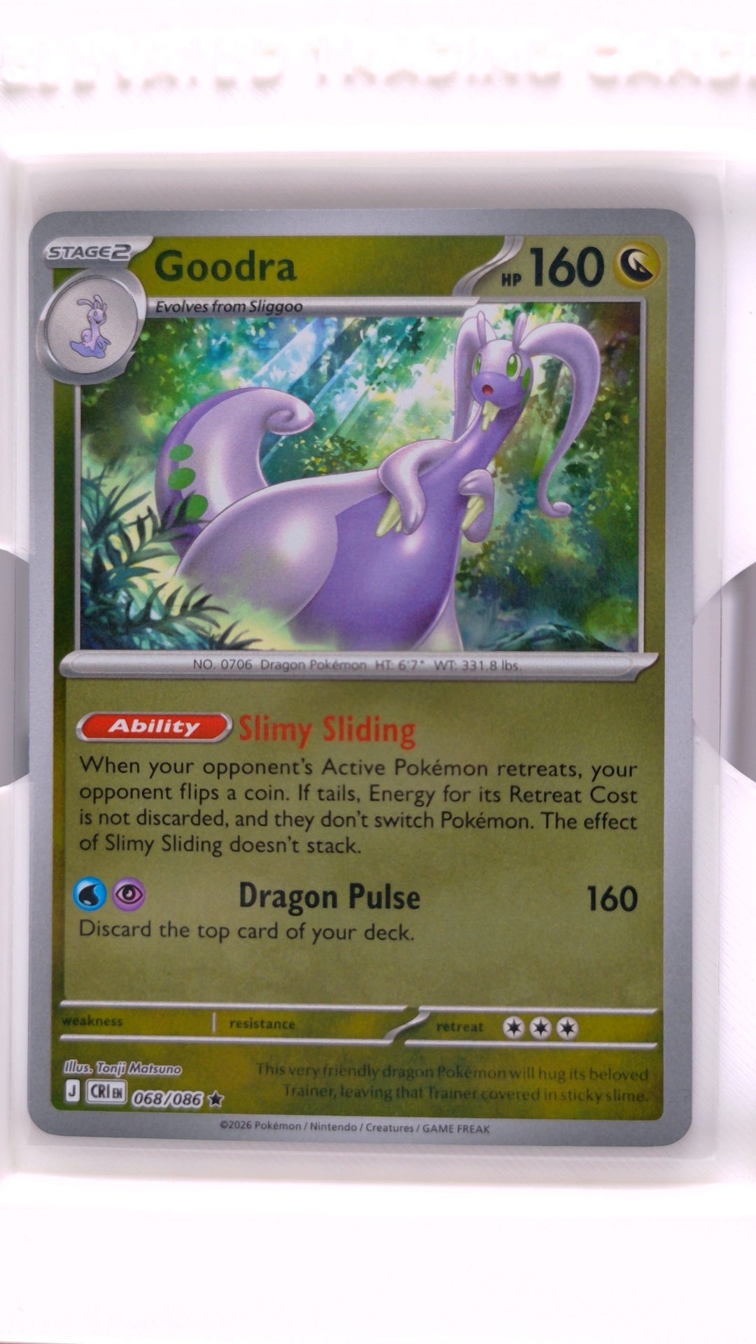 #68 Goodra Reverse Holo Rare - front
