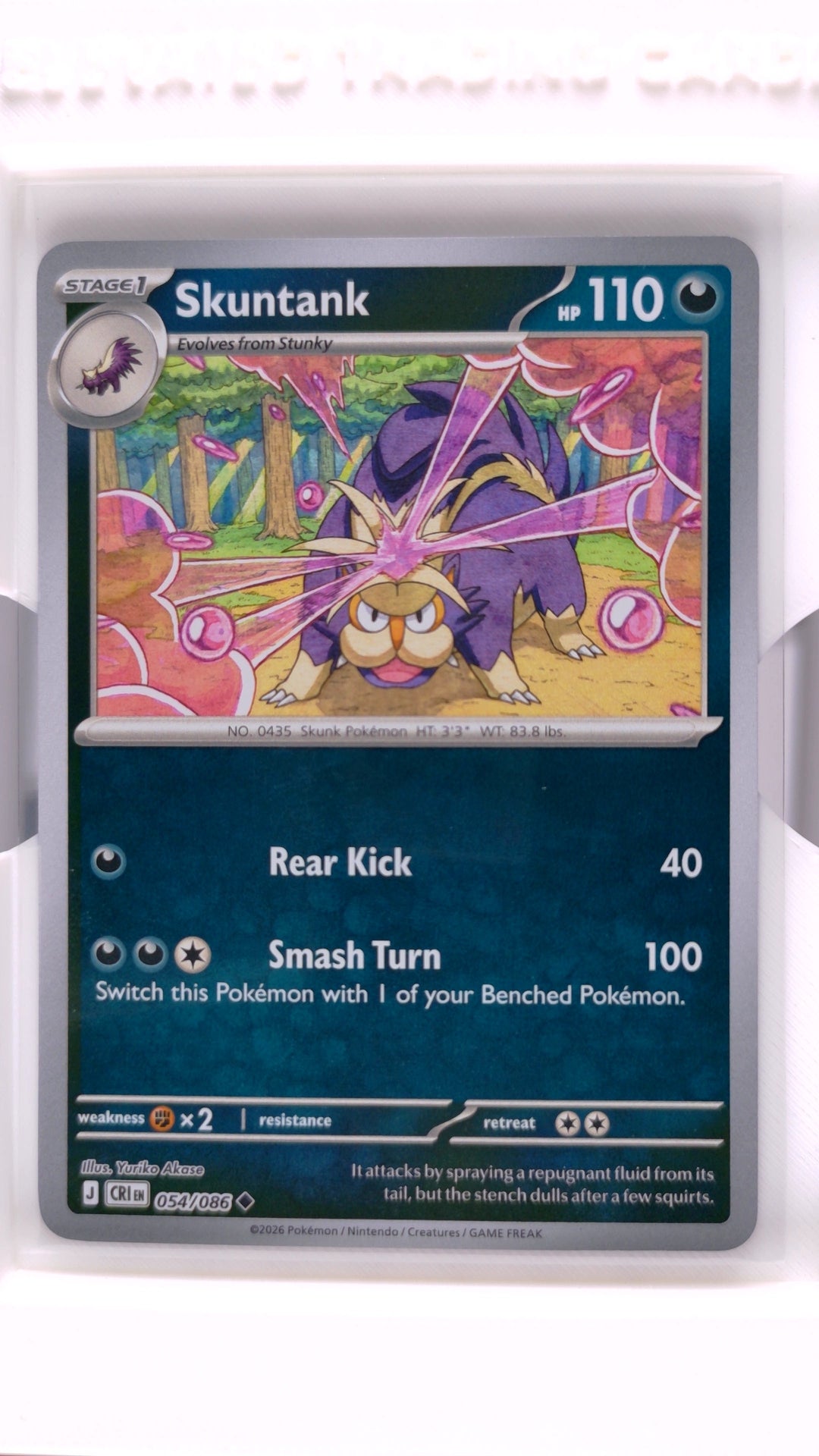 #54 Skuntank Reverse Holo Uncommon - front