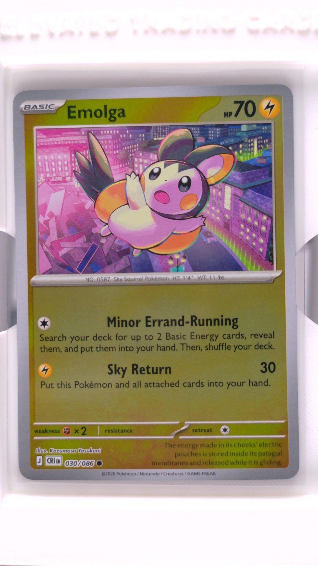 #30 Emolga Reverse Holo Common - front