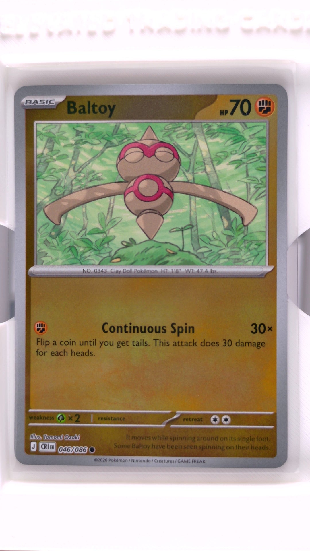 #46 Baltoy Reverse Holo Common - front