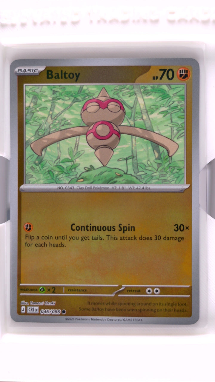 Pokémon: Mega Evolution — Chaos Rising Baltoy #046/086 Common Reverse Holo — Front