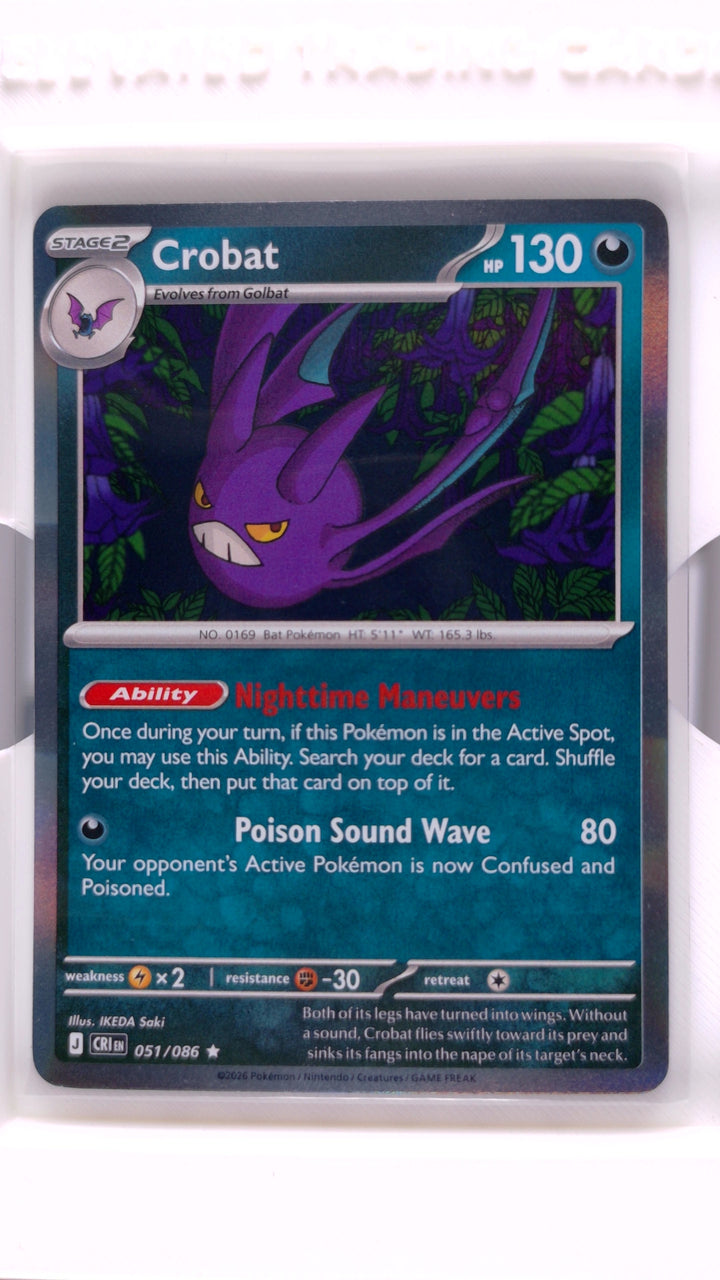 Pokémon: Mega Evolution — Chaos Rising Crobat #051/086 Rare Holo — Front