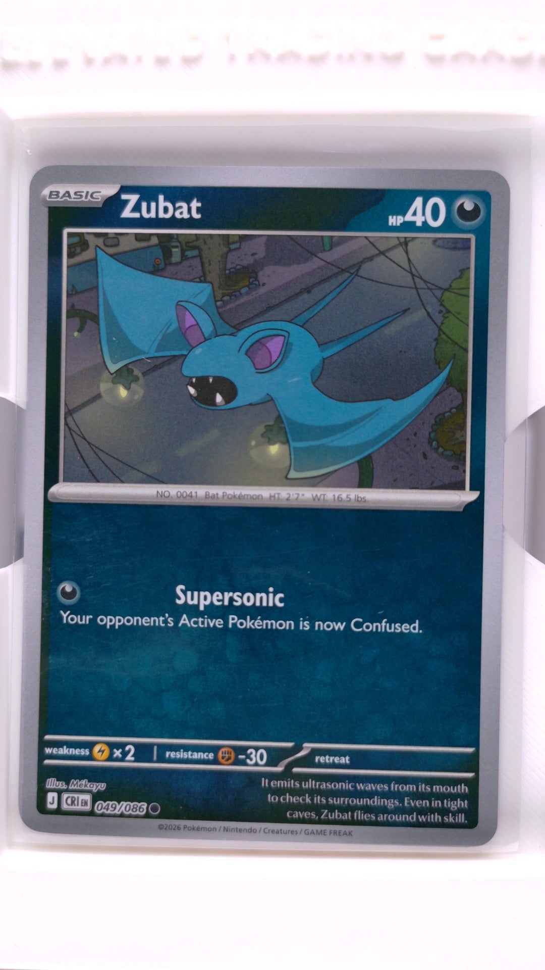 #49 Zubat Reverse Holo Common - front