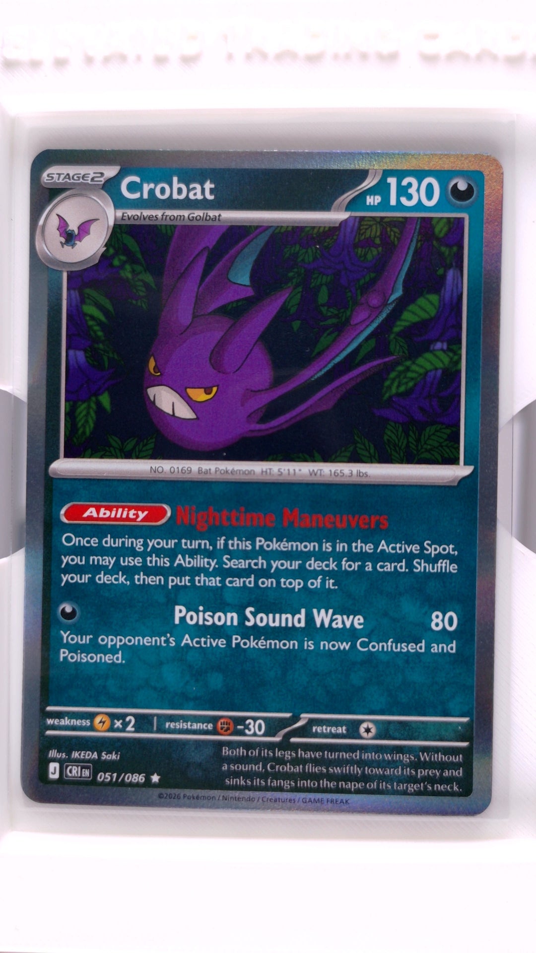 #51 Crobat Holo Rare - front