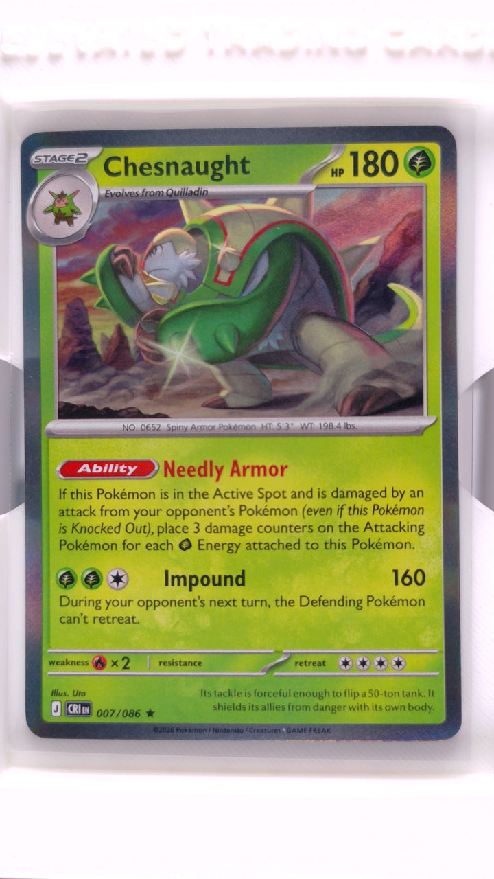 Pokémon: Mega Evolution — Chaos Rising Chesnaught #007/086 Rare Holo — Front