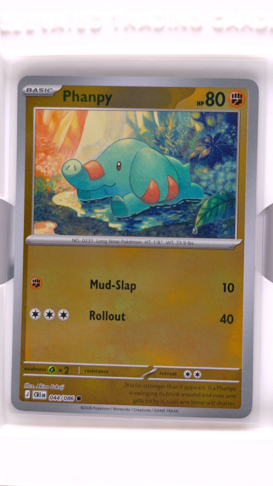 #44 Phanpy Reverse Holo Common - front