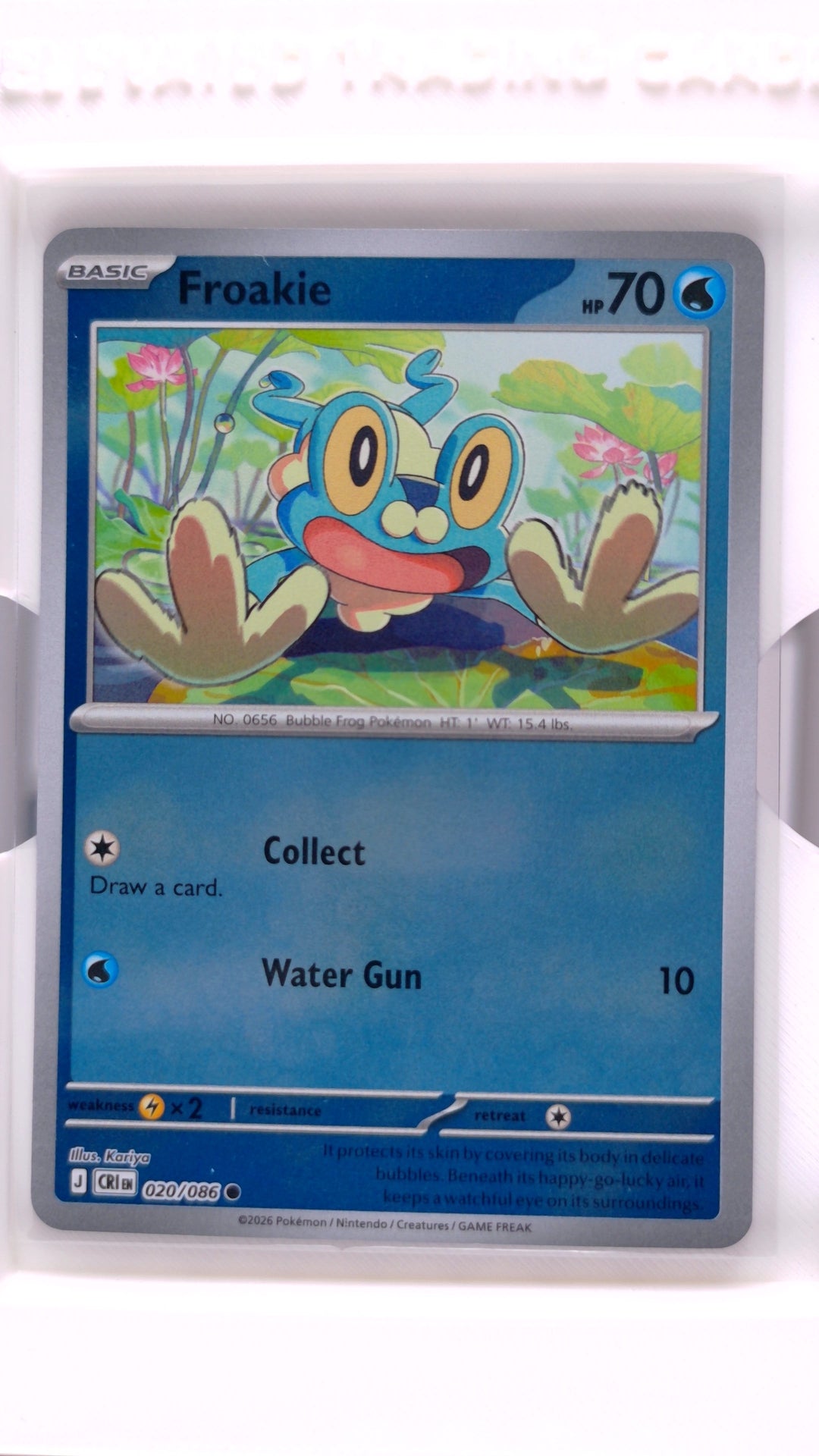 #20 Froakie Reverse Holo Common - front