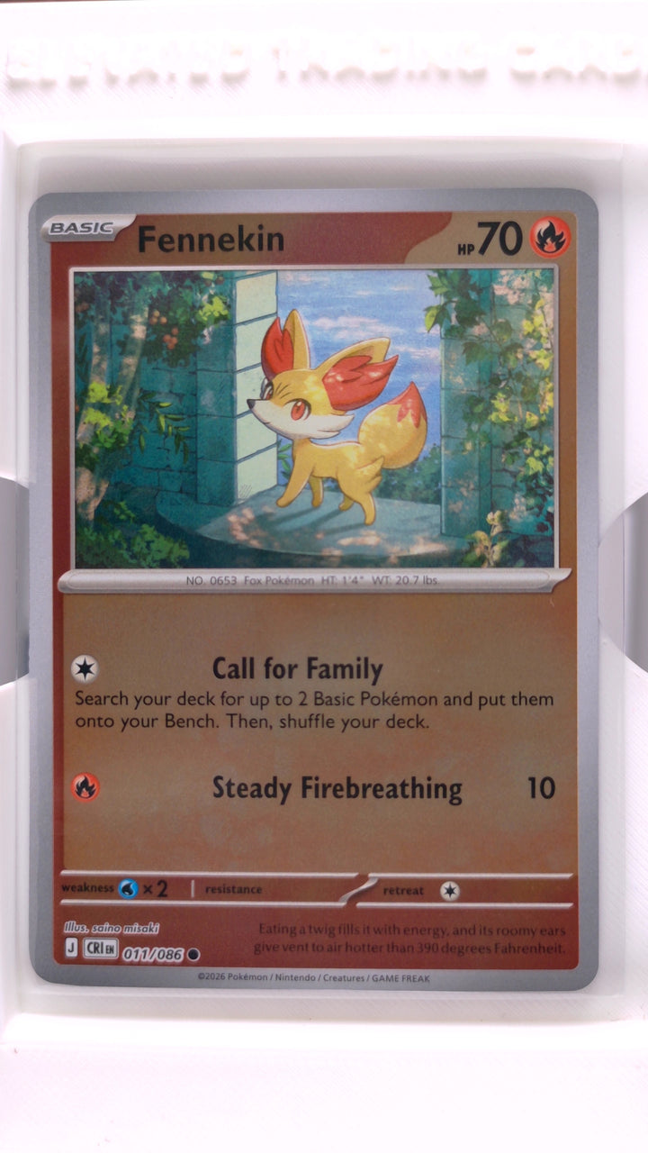 Pokémon: Mega Evolution — Chaos Rising Fennekin #011/086 Common Reverse Holo — Front