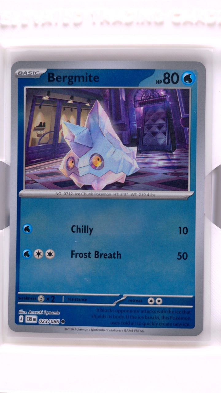 Pokémon: Mega Evolution — Chaos Rising Bergmite #023/086 Common Reverse Holo — Front