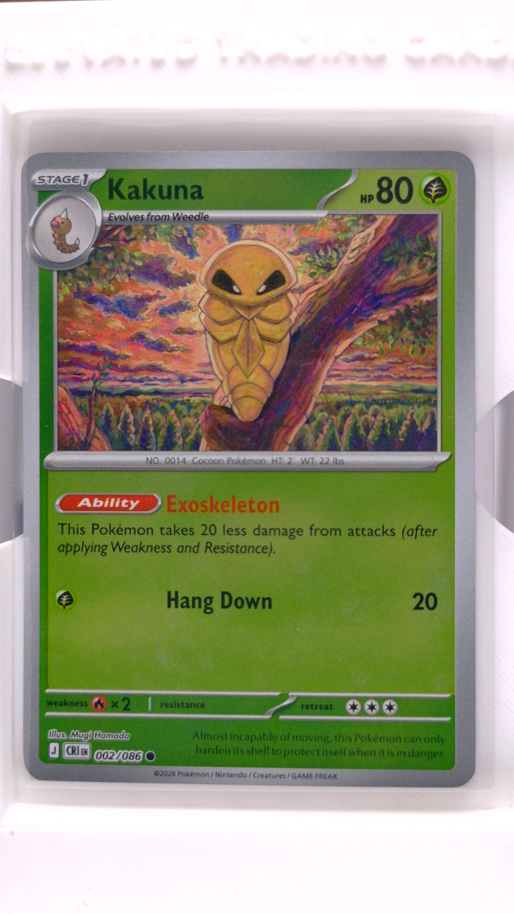 Pokémon: Mega Evolution — Chaos Rising Kakuna #002/086 Common Reverse Holo — Front