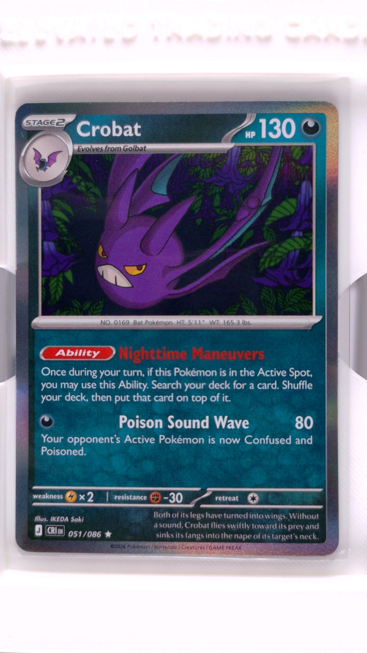 Pokémon: Mega Evolution — Chaos Rising Crobat #051/086 Rare Holo — Front
