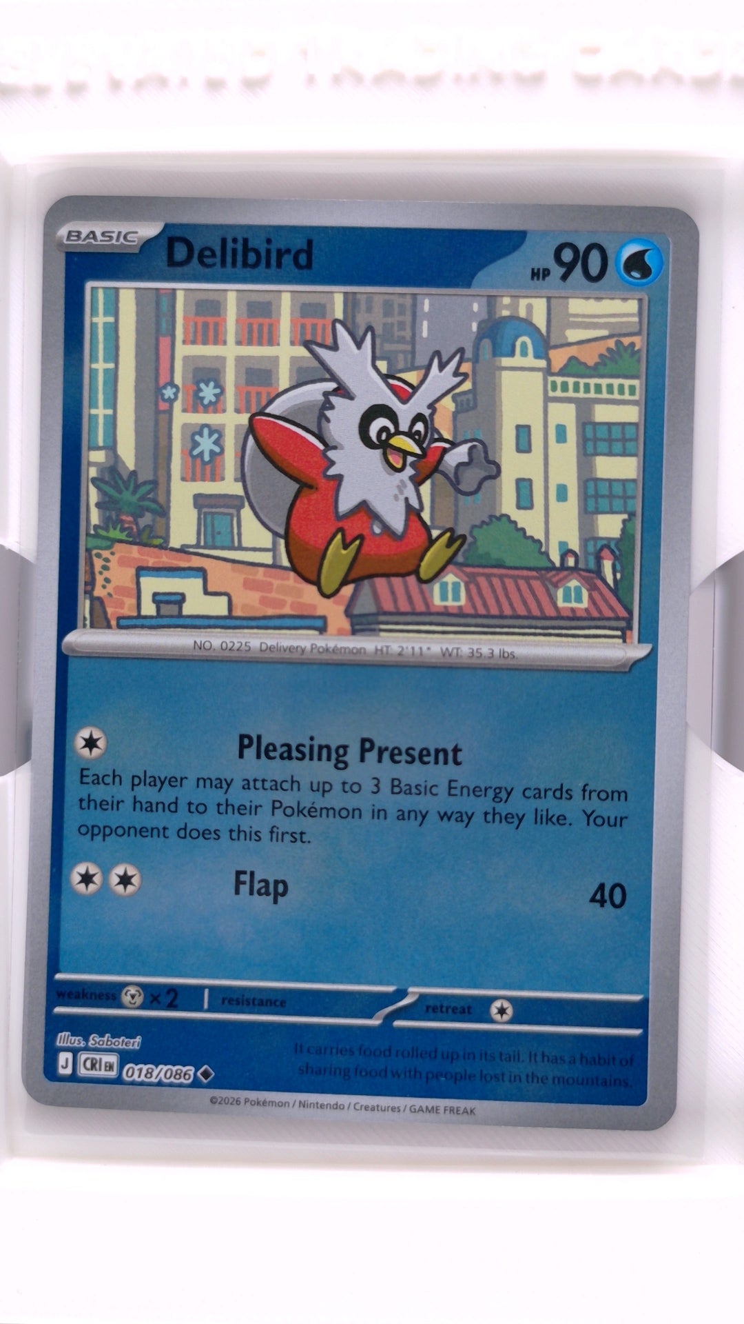 #18 Delibird Reverse Holo Uncommon - front