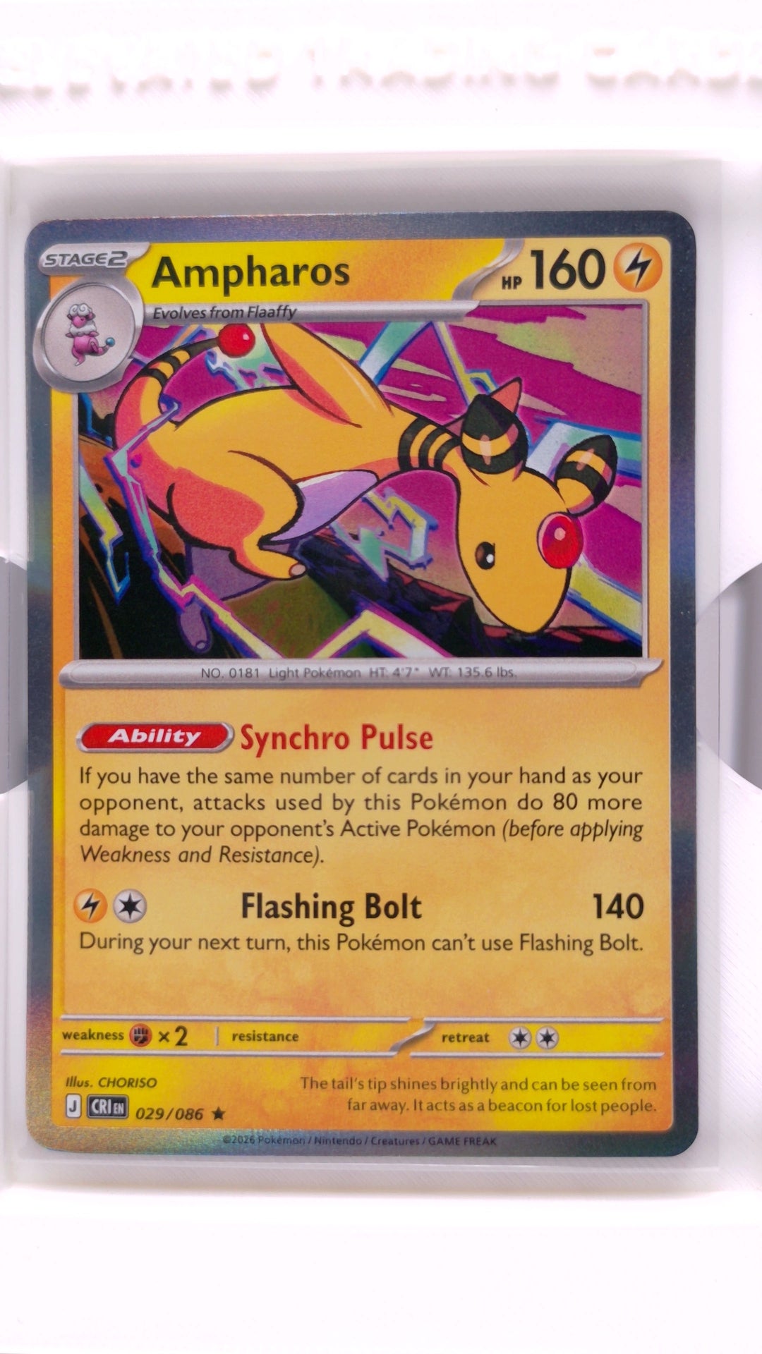 #29 Ampharos Holo Rare - front