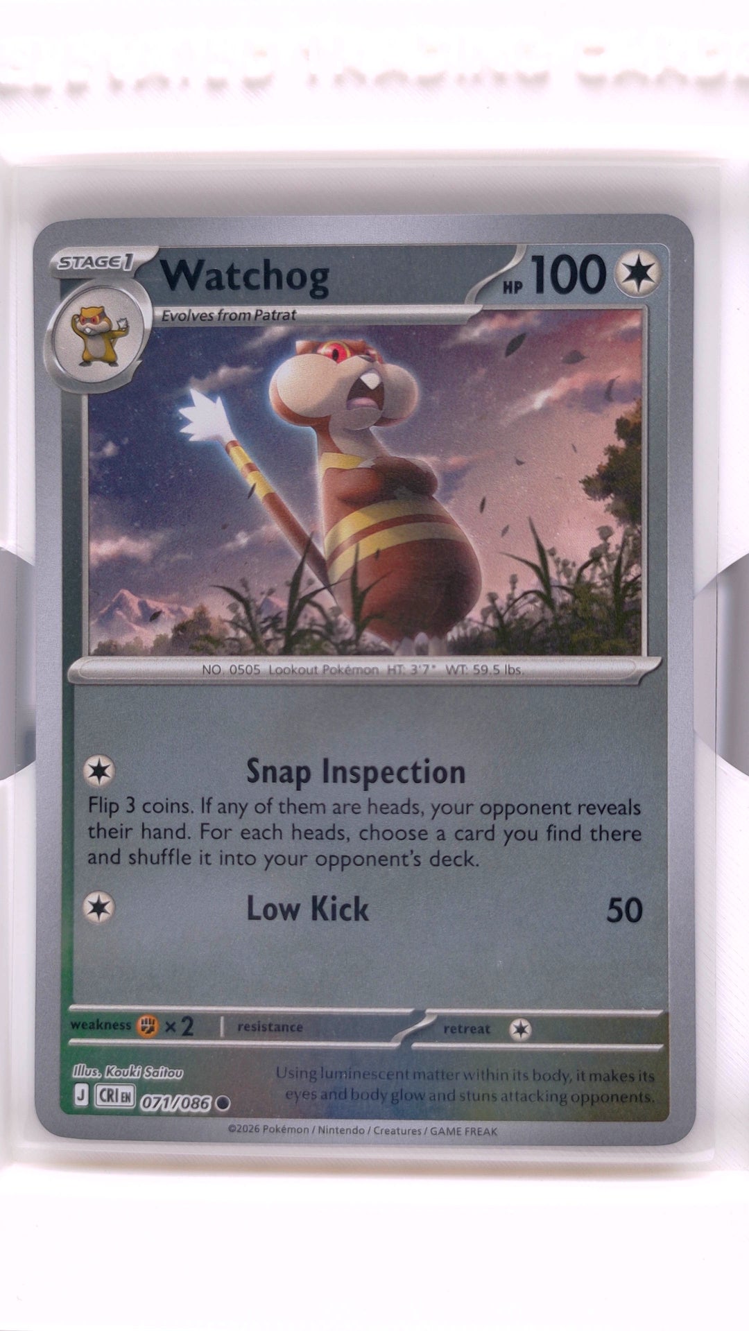 #71 Watchog Reverse Holo Common - front