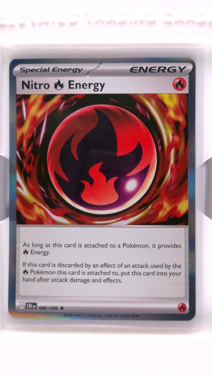 Pokémon: Mega Evolution — Chaos Rising Nitro Fire Energy #086/086 Rare Holo — Front