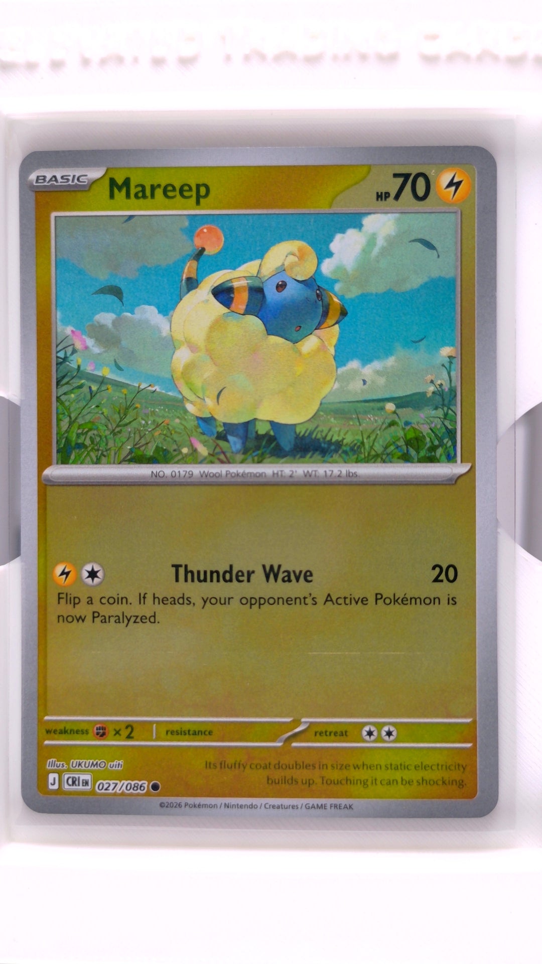 #27 Mareep Reverse Holo Common - front