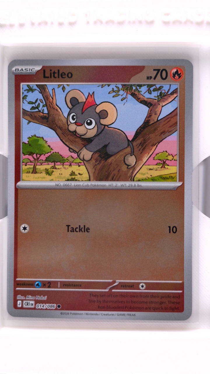 Pokémon: Mega Evolution — Chaos Rising Litleo #014/086 Common Reverse Holo — Front