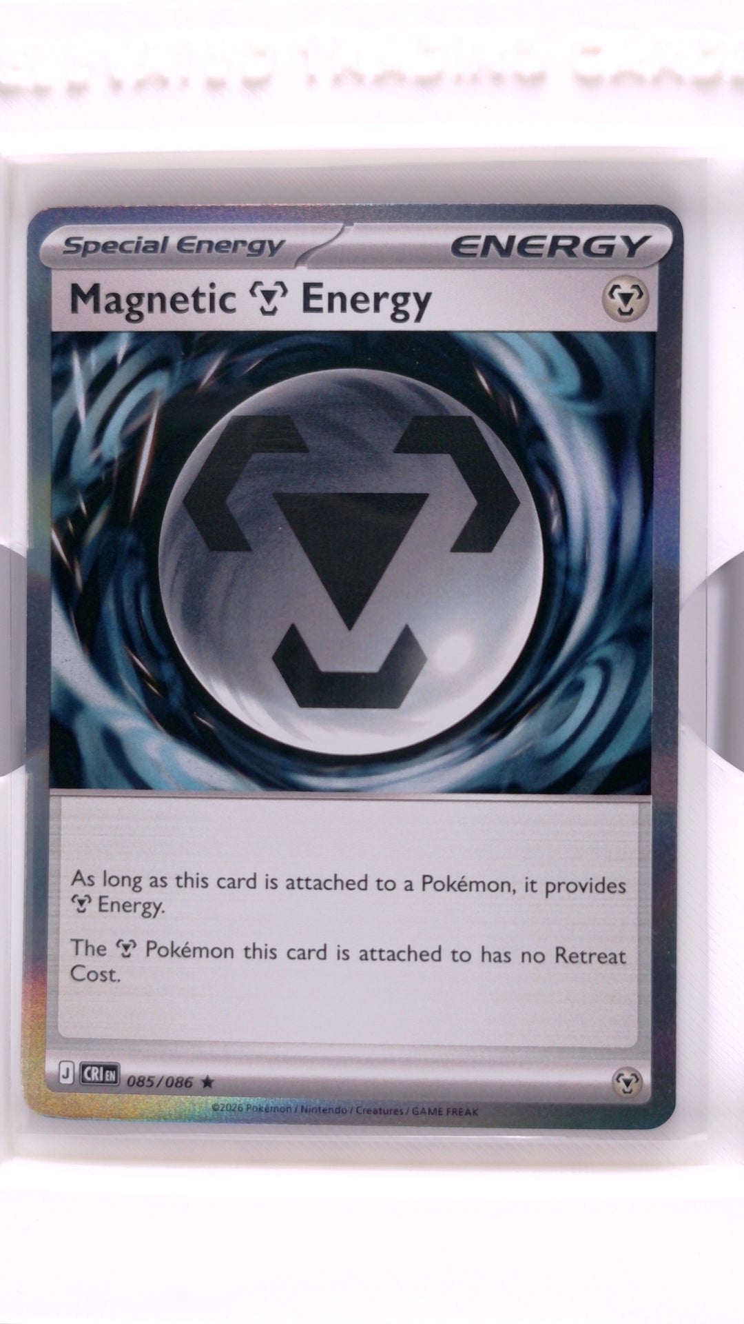 #85 Magnetic Metal Energy Holo Rare - front