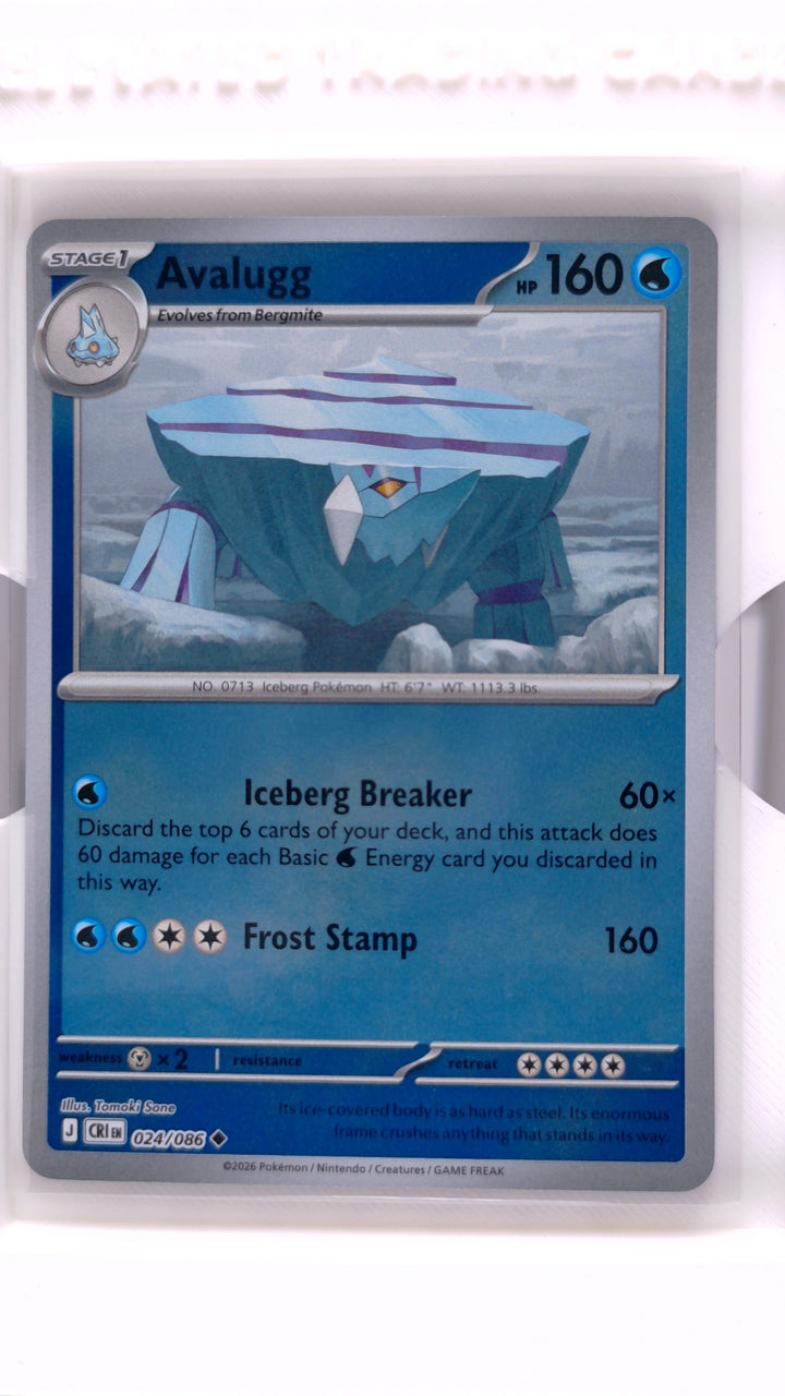Pokémon: Mega Evolution — Chaos Rising Avalugg #024/086 Uncommon Reverse Holo — Front