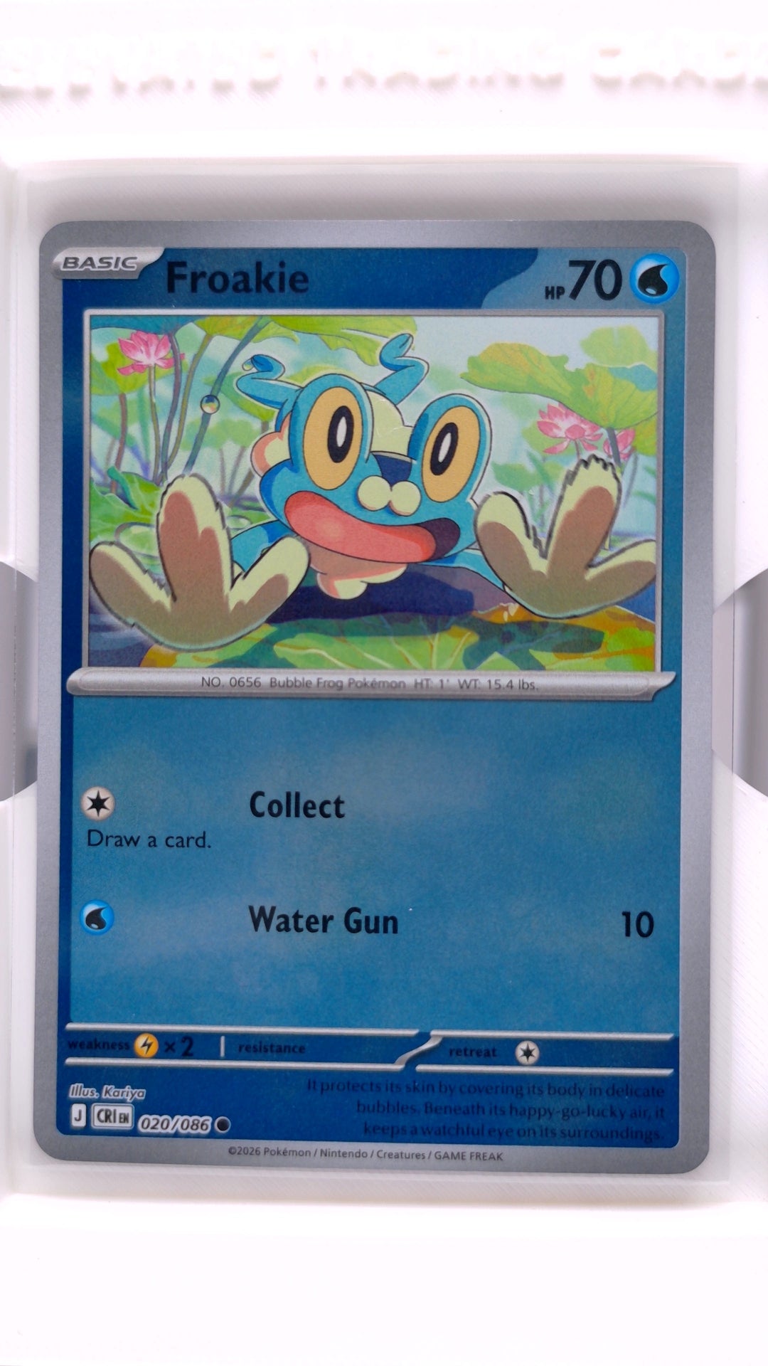 #20 Froakie Reverse Holo Common - front