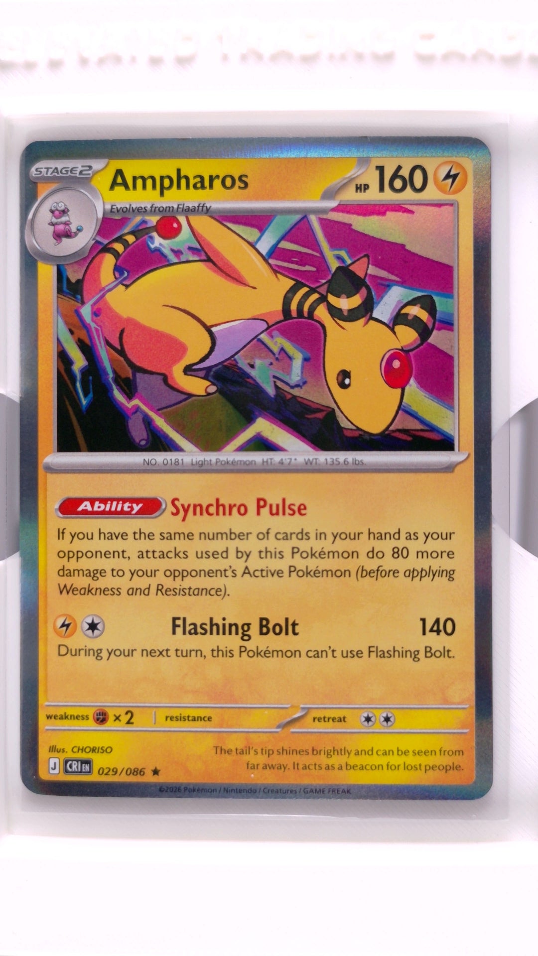 #29 Ampharos Holo Rare - front
