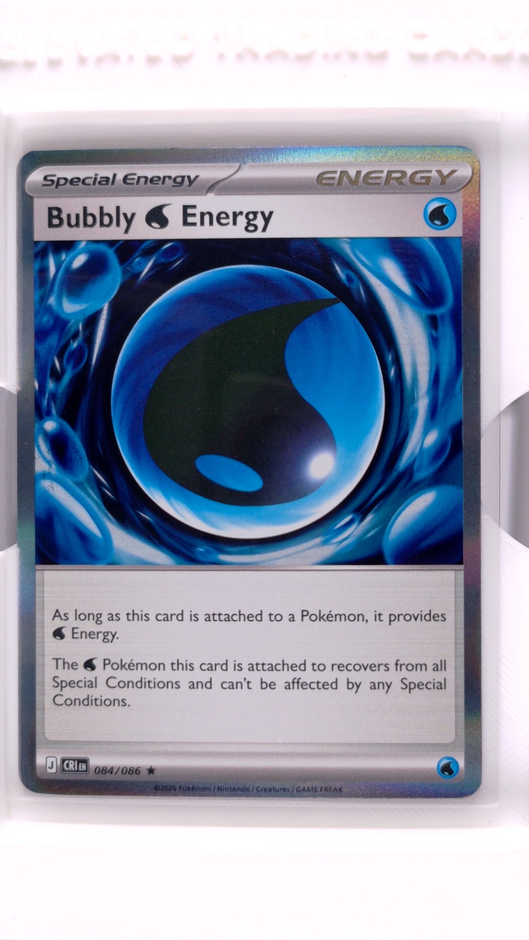 #84 Bubbly Water Energy Holo Rare - front