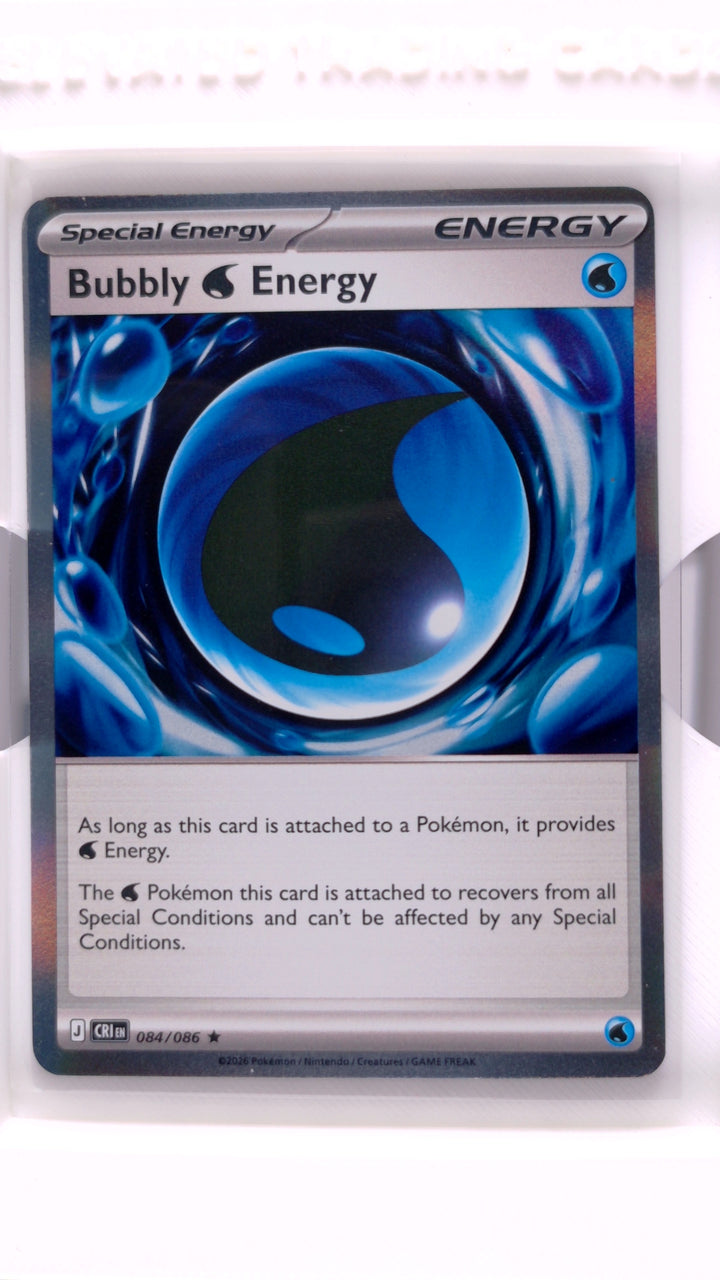 Pokémon: Mega Evolution — Chaos Rising Bubbly Water Energy #084/086 Rare Holo — Front