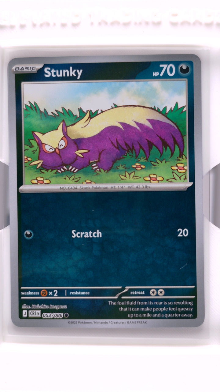 Pokémon: Mega Evolution — Chaos Rising Stunky #053/086 Common Reverse Holo — Front