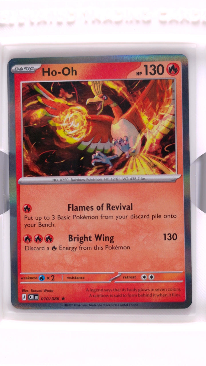 Pokémon: Mega Evolution — Chaos Rising Ho-Oh #010/086 Rare Holo — Front