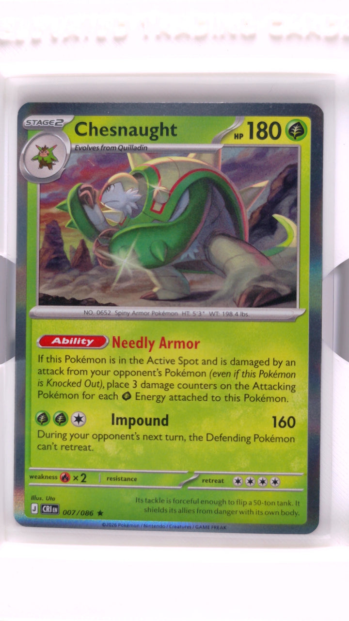 Pokémon: Mega Evolution — Chaos Rising Chesnaught #007/086 Rare Holo — Front