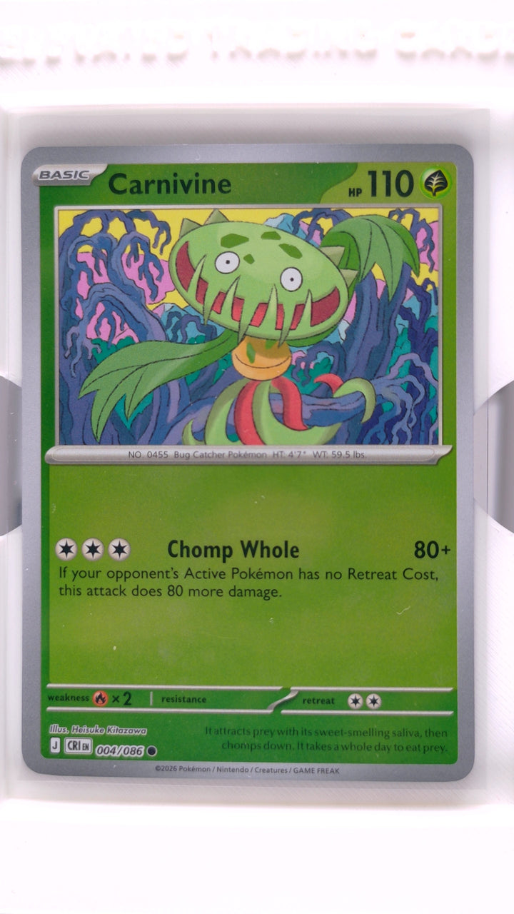 Pokémon: Mega Evolution — Chaos Rising Carnivine #004/086 Common Reverse Holo — Front