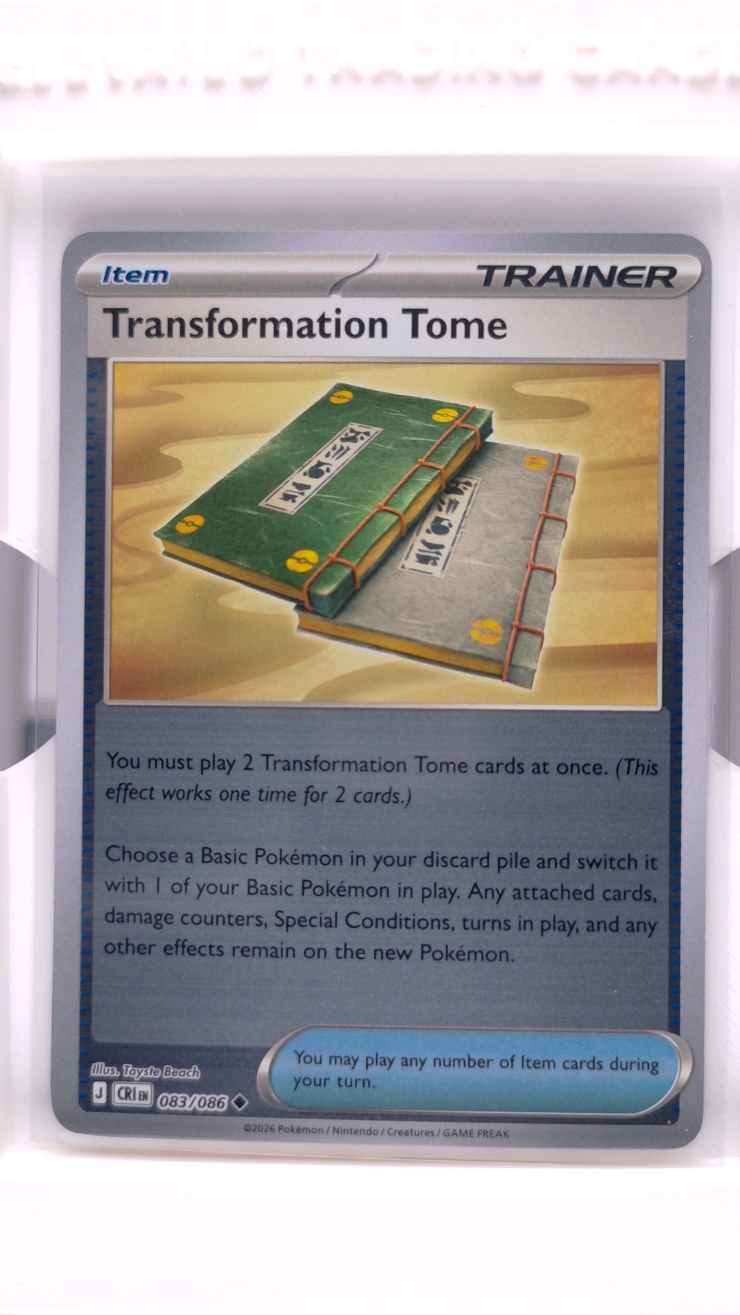 #83 Transformation Tome Reverse Holo Uncommon - front