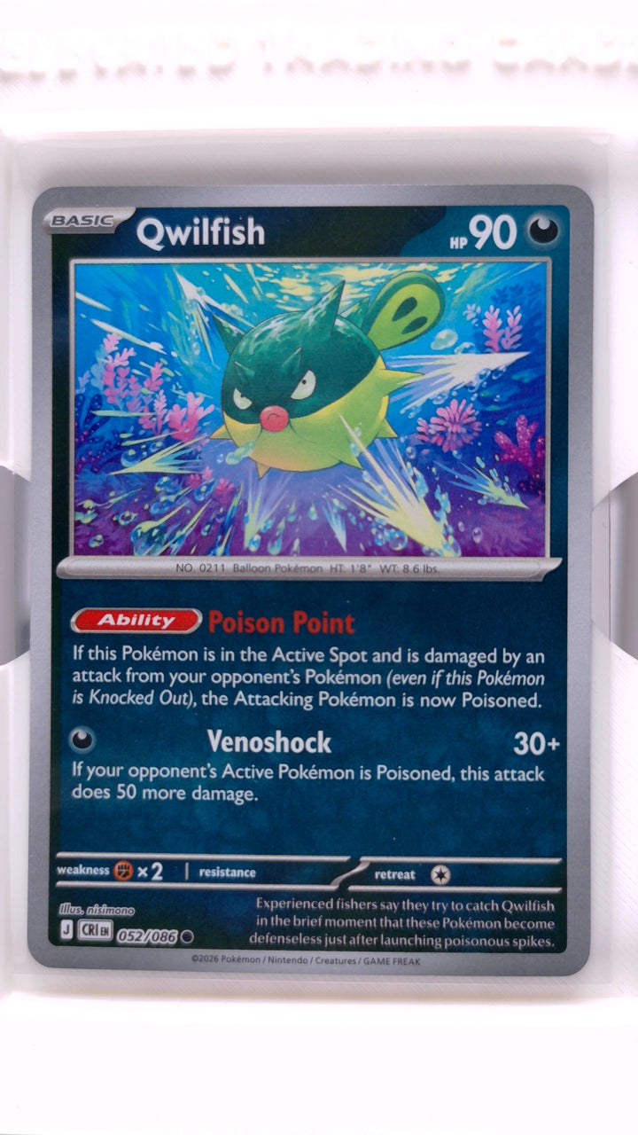 Pokémon: Mega Evolution — Chaos Rising Qwilfish #052/086 Common Reverse Holo — Front