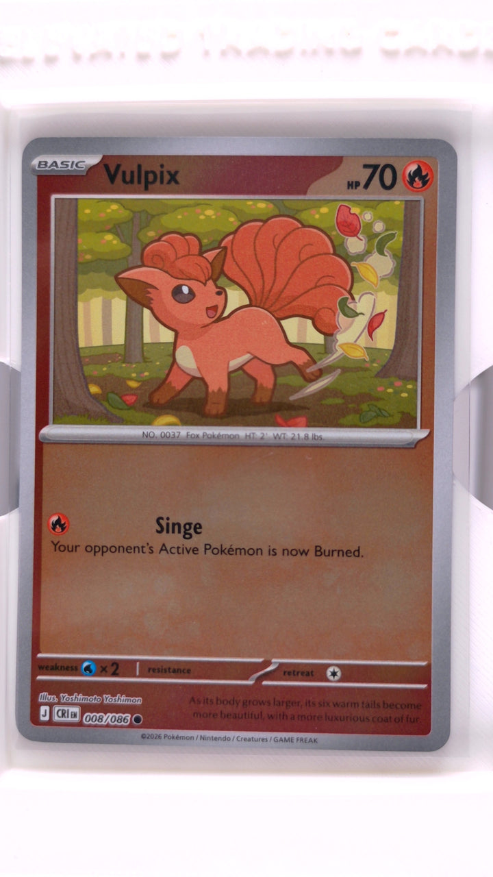 Pokémon: Mega Evolution — Chaos Rising Vulpix #008/086 Common Reverse Holo — Front