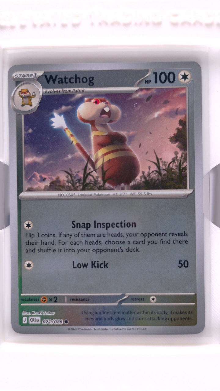Pokémon: Mega Evolution — Chaos Rising Watchog #071/086 Common Reverse Holo — Front