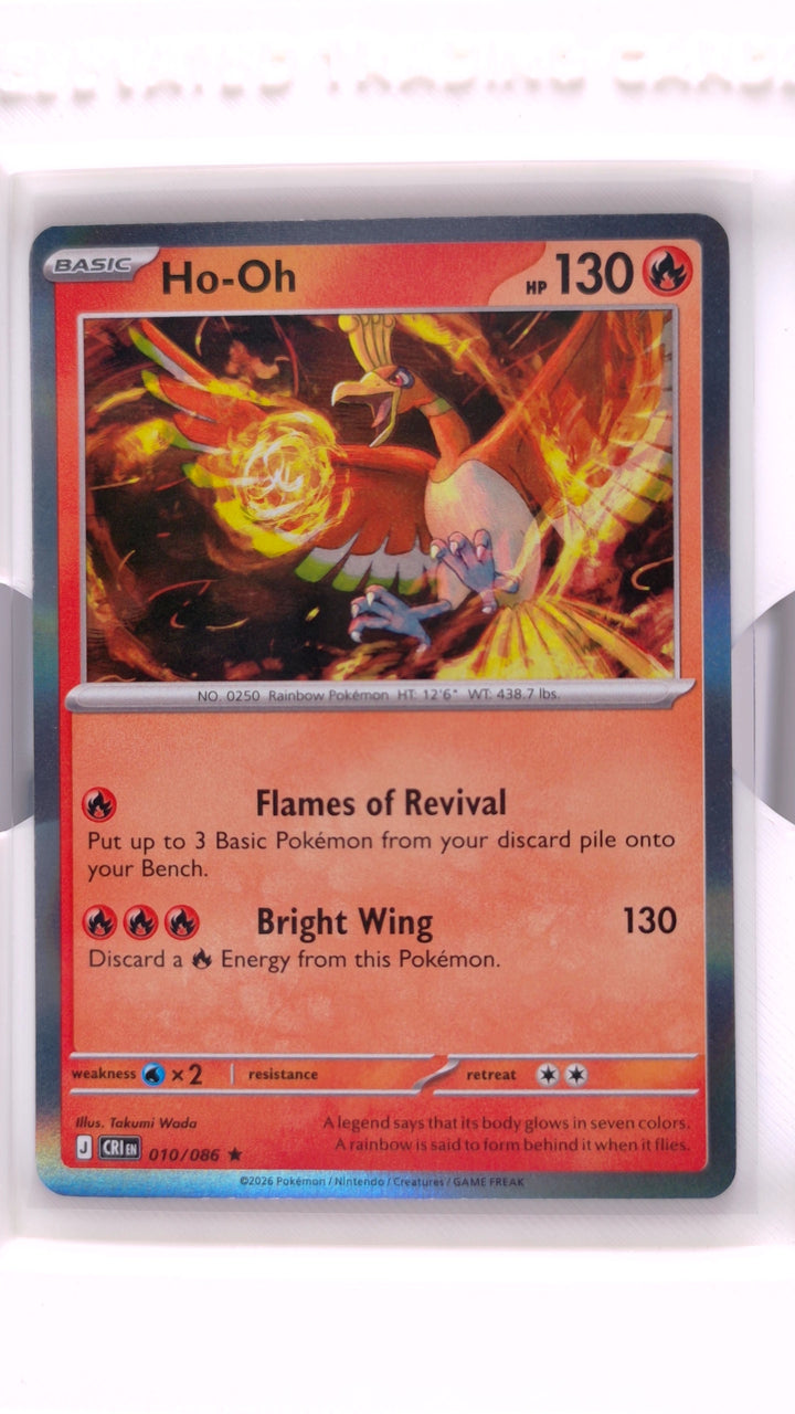 Pokémon: Mega Evolution — Chaos Rising Ho-Oh #010/086 Rare Holo — Front