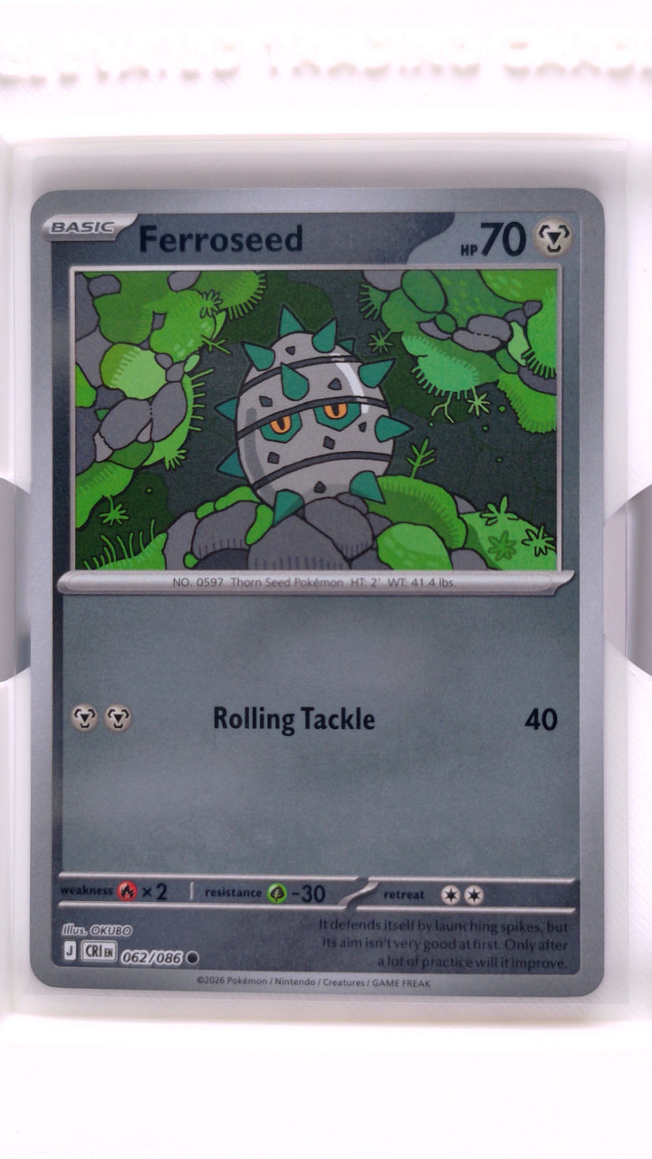 Pokémon: Mega Evolution — Chaos Rising Ferroseed #062/086 Common Reverse Holo — Front