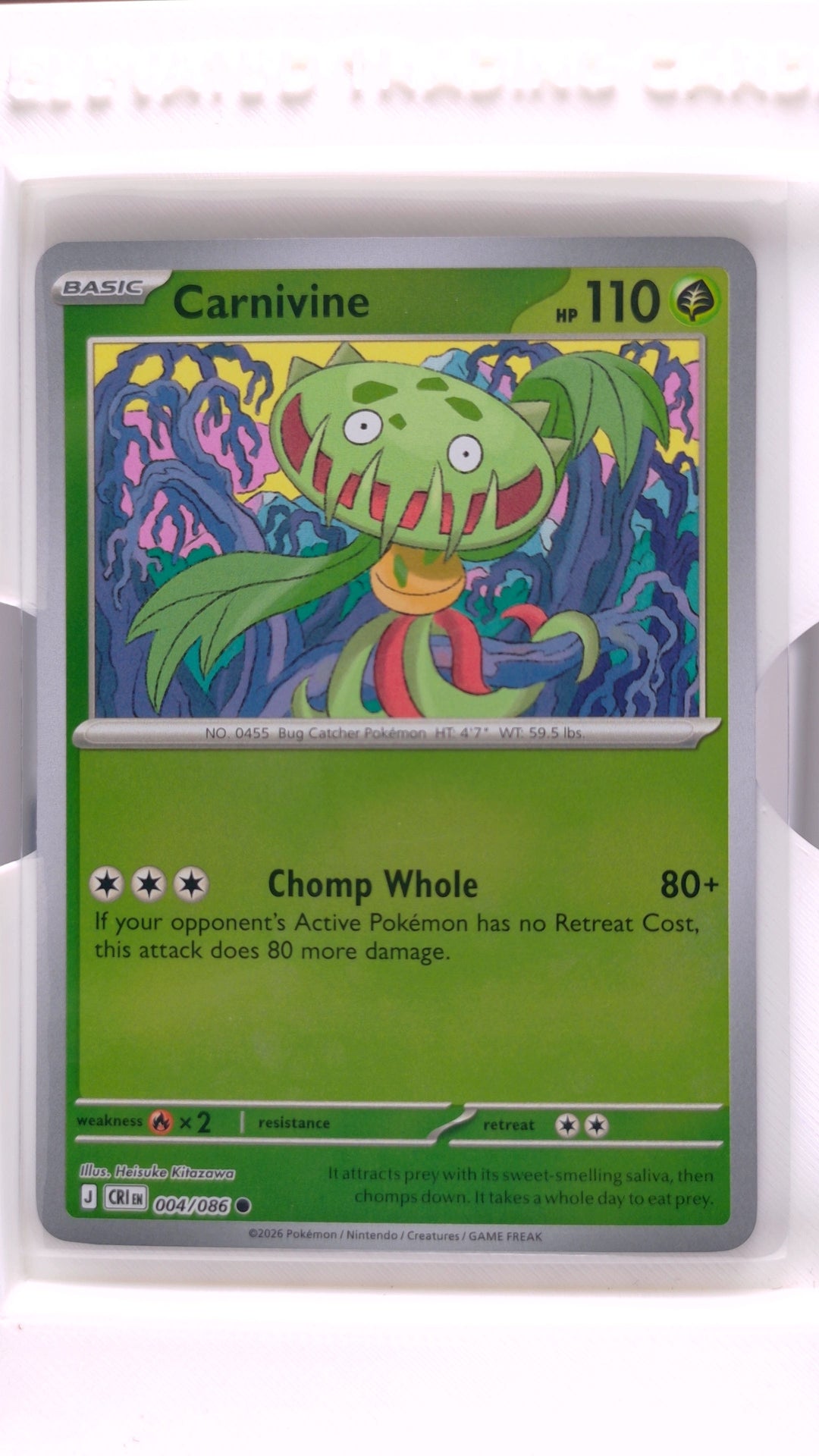 #4 Carnivine Reverse Holo Common - front