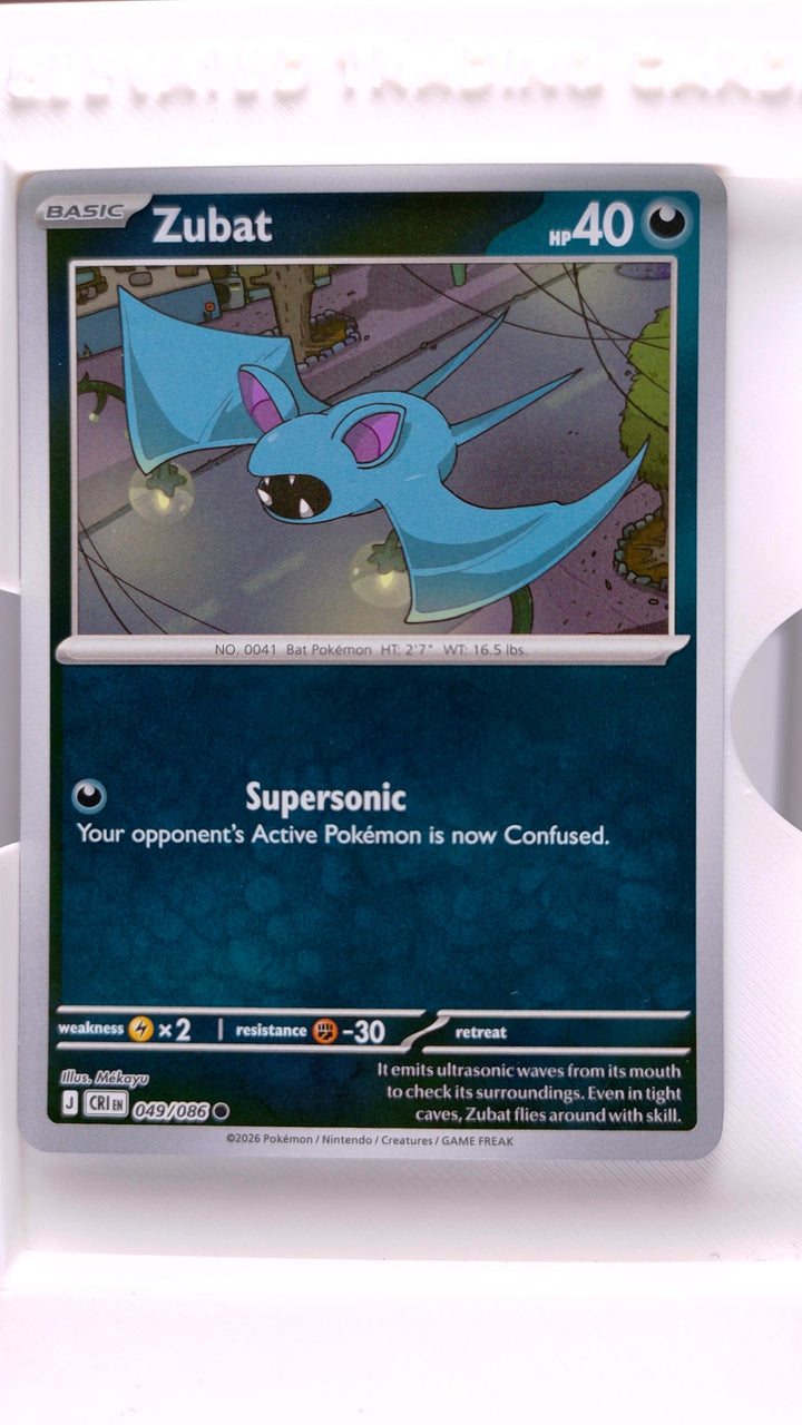 Pokémon: Mega Evolution — Chaos Rising Zubat #049/086 Common Reverse Holo — Front